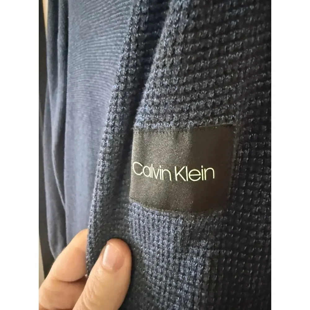 Calvin Klein Cotton Silk Textured Knit Sweater Men's M